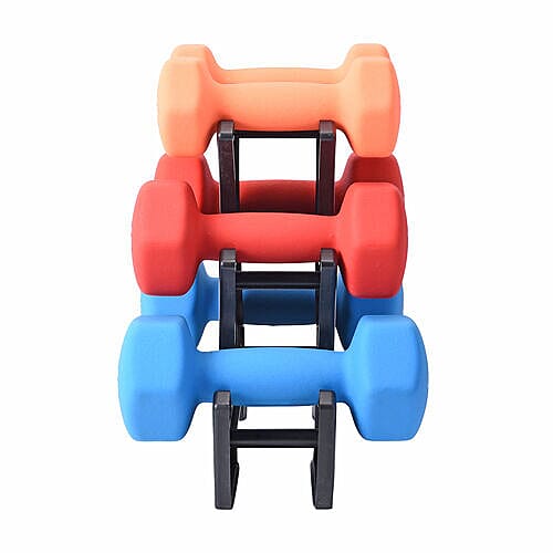 Set of 3 - Neoprene Dumbbells Tower (2x4 KG, 2x3KG, 2x2KG)