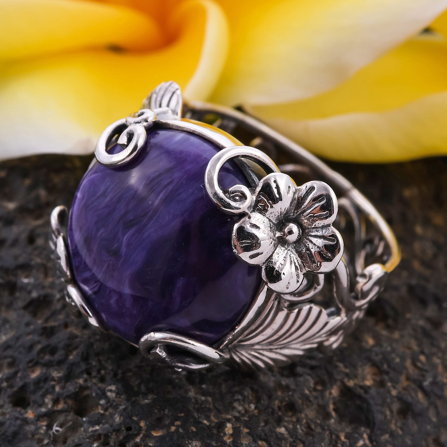 Royal Bali Collection - Chaorite Ring in Sterling Silver 12.86 Ct.