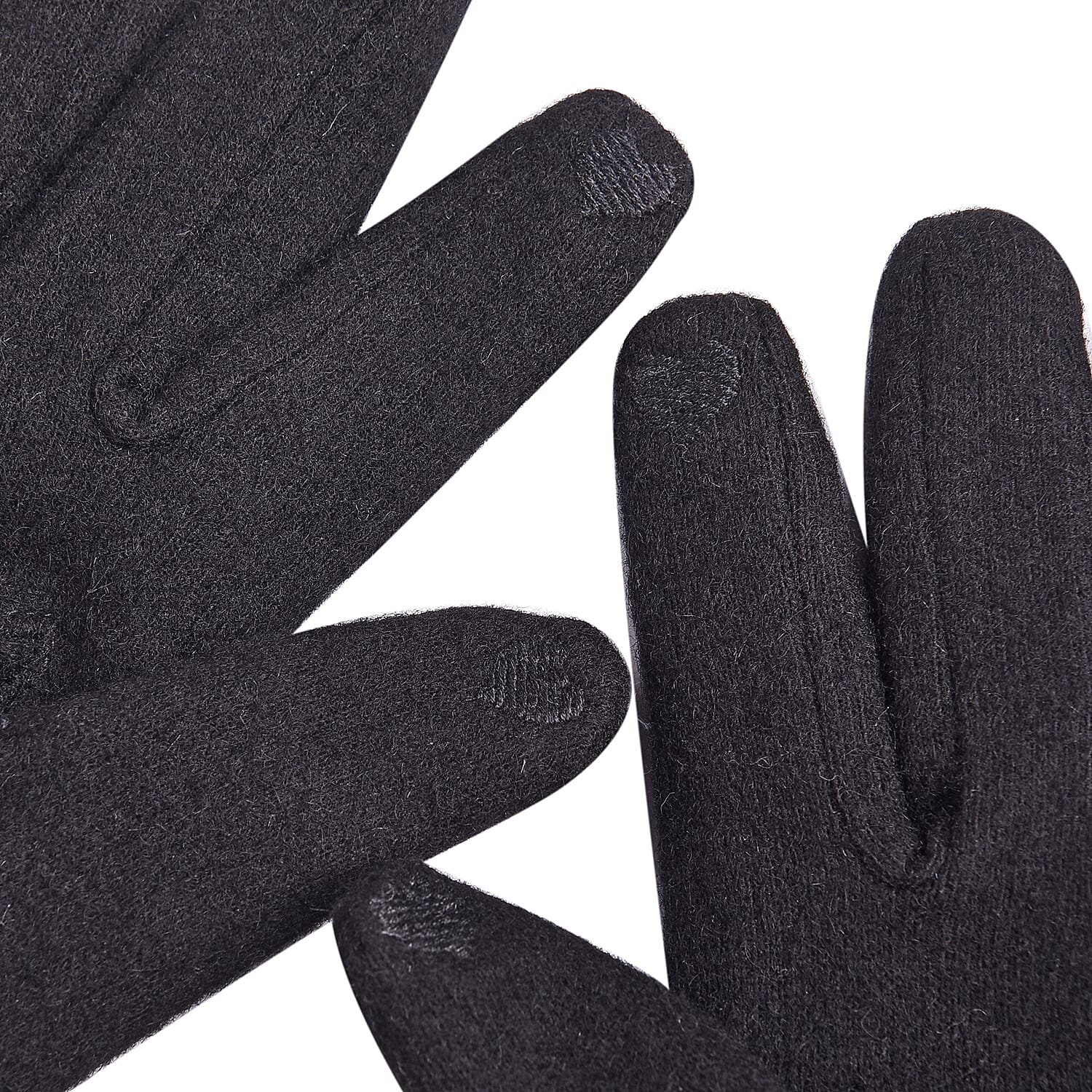 Super Soft Winter Cashmere Gloves with Bowknot - Black