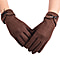 Super Soft Winter Cashmere Gloves with Bowknot - Brown