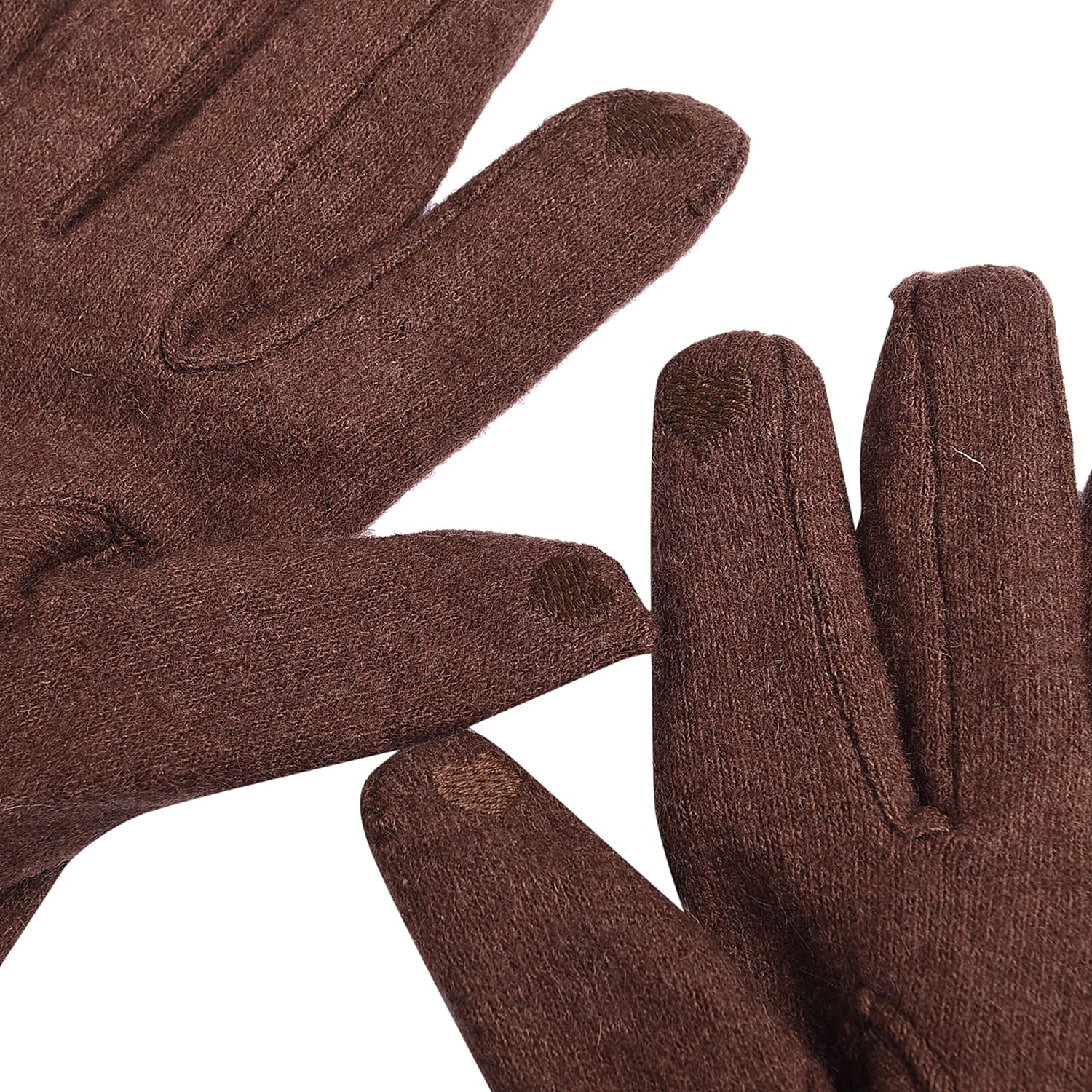 Super Soft Winter Cashmere Gloves with Bowknot - Brown