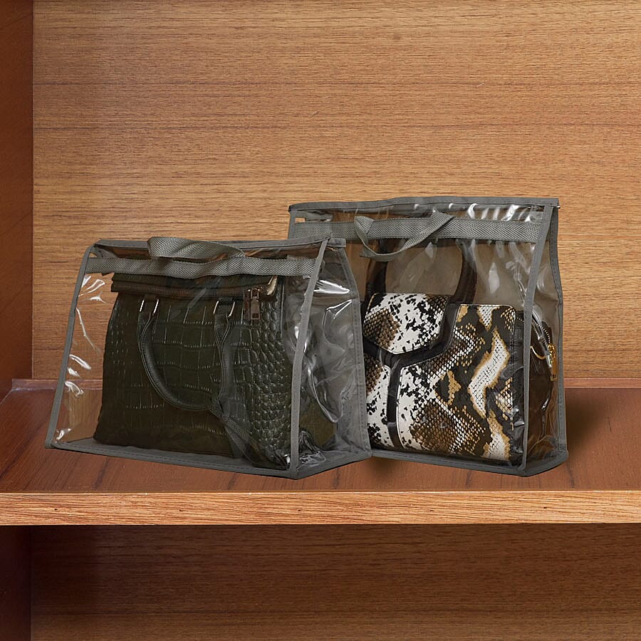 Set of  4  Handbag Dust Bags (Size 32x22x10.5cm, 39x29x19cm, 39x34x12.5cm, 45x36x22cm) - Transparent