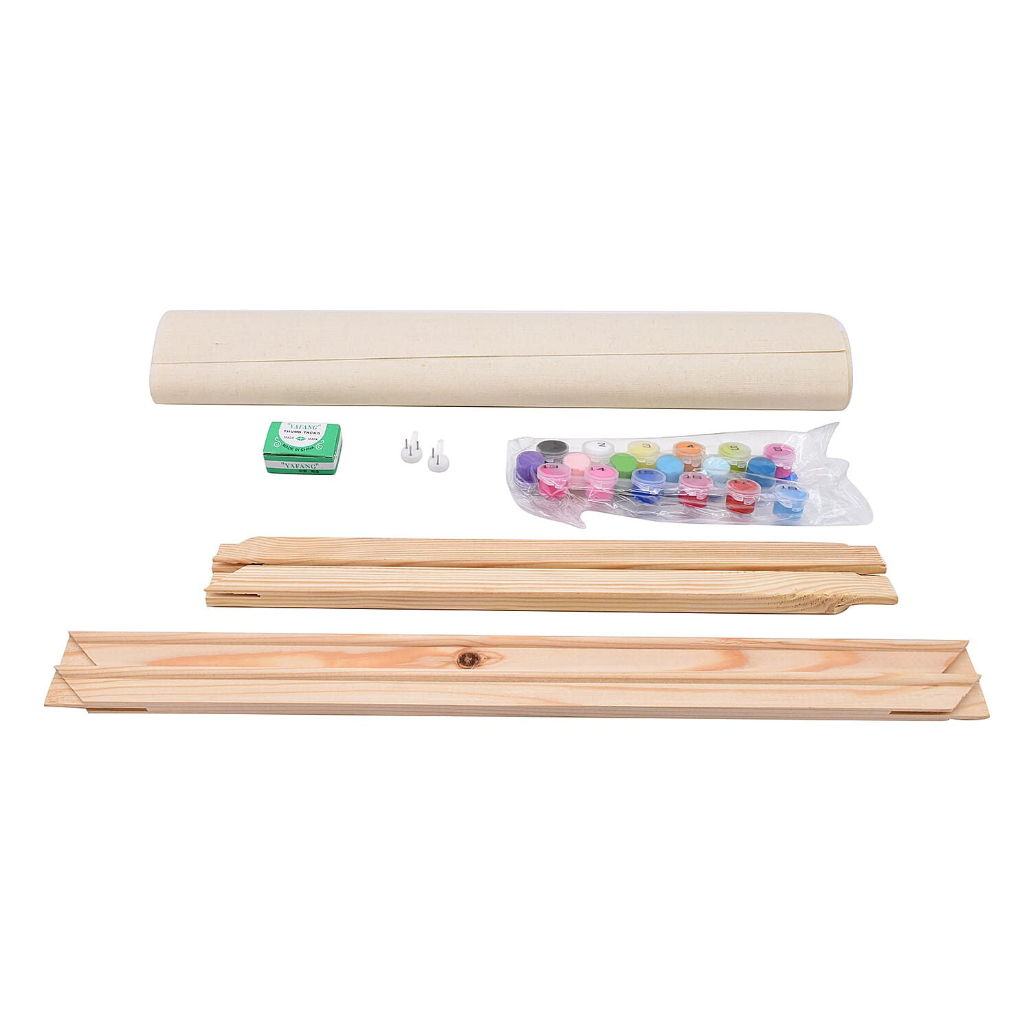 Painting By Numbers Kit - Lion (includes Wooden Frame, 3xPaintbrush, 25xPaints, 2xHooks and Screws, 2xPack of Thumb Tacks and 2xPins)