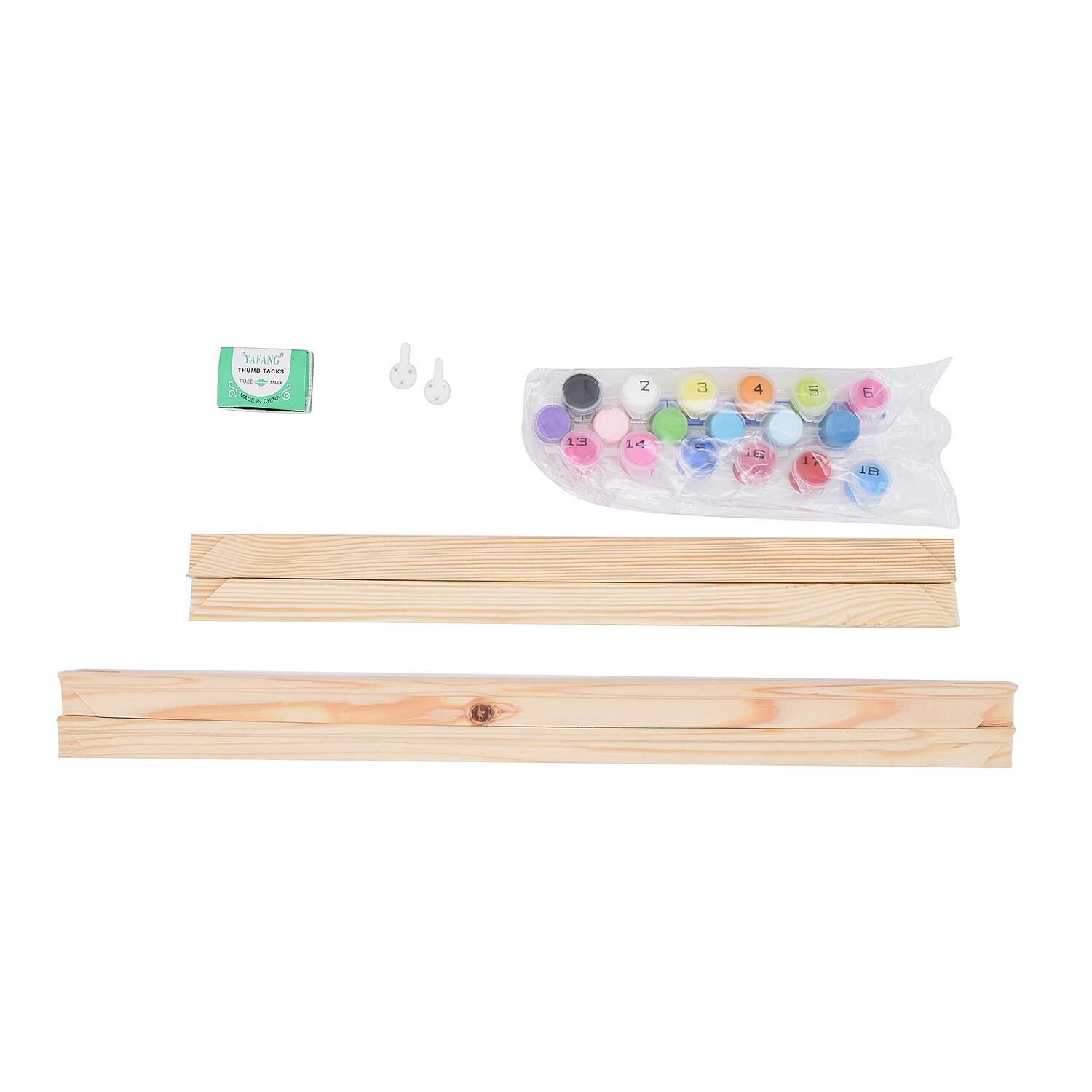 Painting By Numbers Kit - Lion (includes Wooden Frame, 3xPaintbrush, 25xPaints, 2xHooks and Screws, 2xPack of Thumb Tacks and 2xPins)