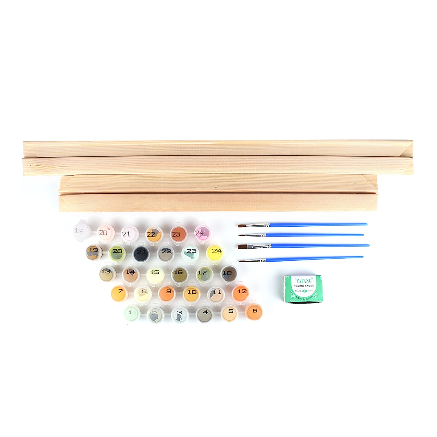 Painting By Numbers - Boat (includes Wooden Frame, 3xPaintbrush, 25xPaints, 2xHooks and Screws, 2xPack of Thumb Tacks and 2xPins)