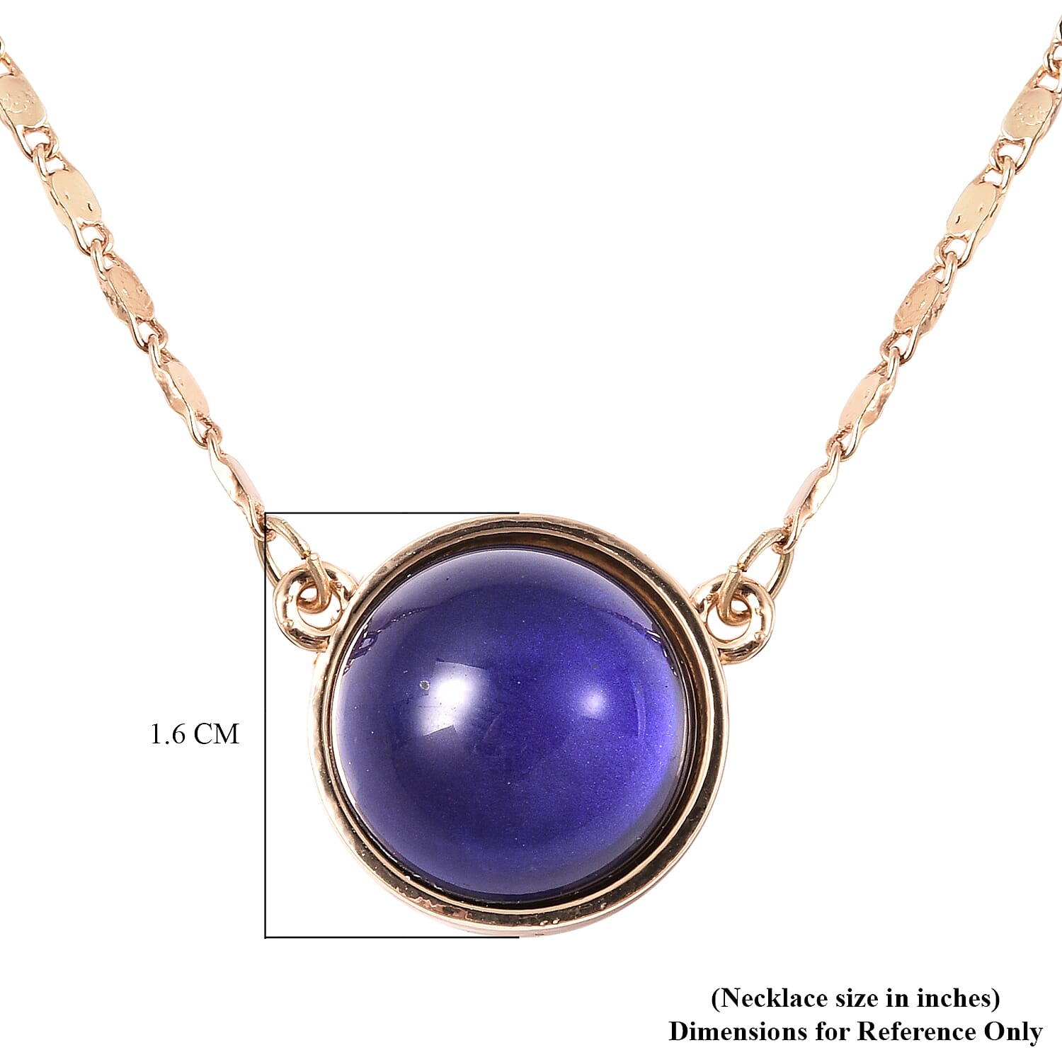 Mood Change Bead Necklace (Size 18 with 3 inch Extender) in Gold Tone