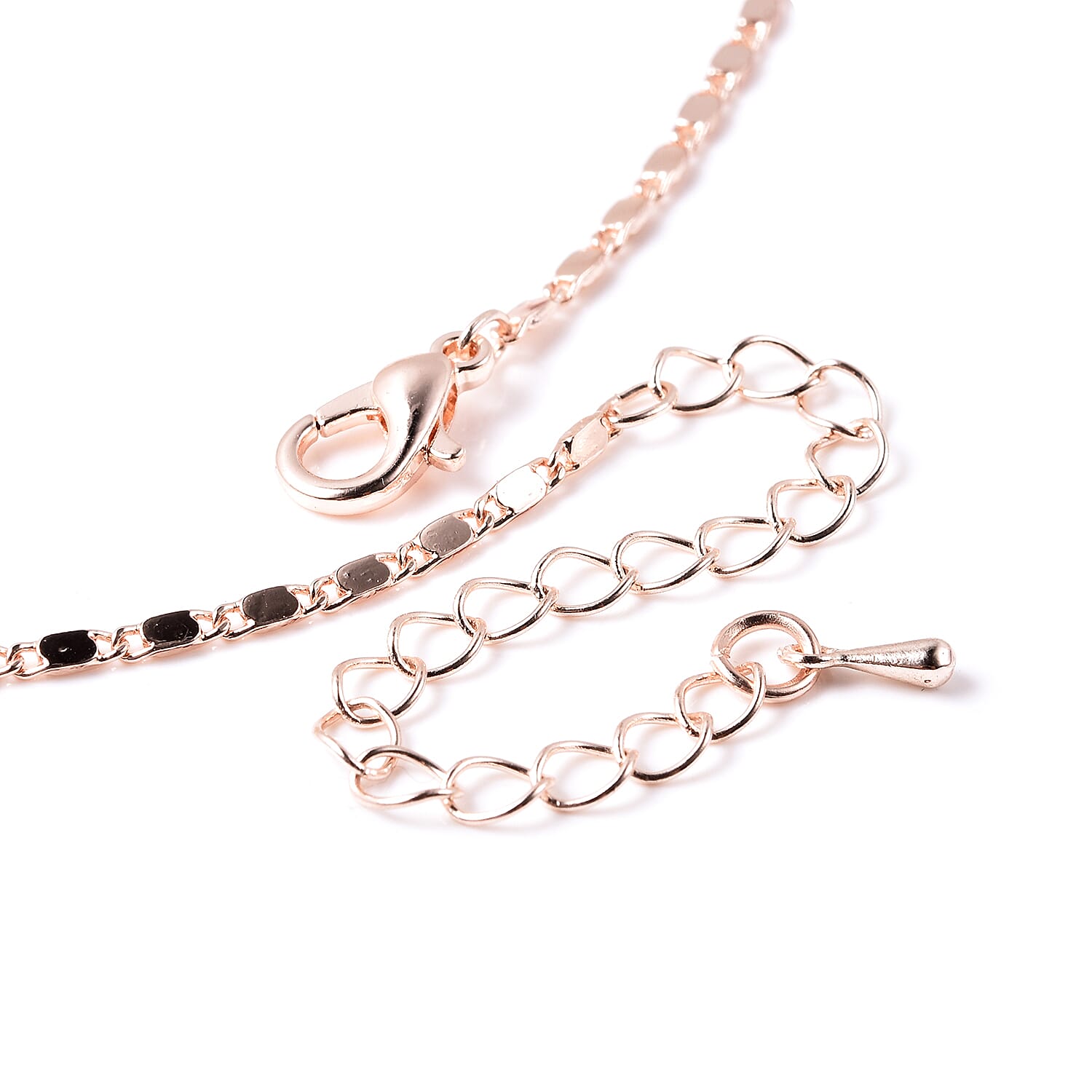 Mood Change Bead Necklace (Size 18 with 3 inch Extender) in Rose Gold Tone