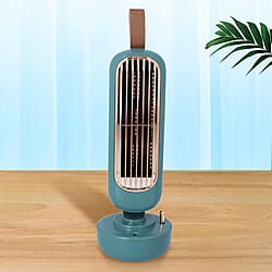 2 in 1 USB Bladeless Humidifier Tower  Fan - Green - 220ml Water Tank