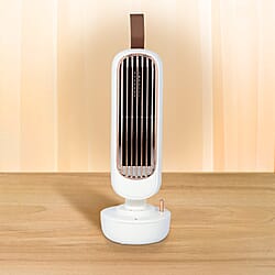 2 in 1 USB Humidifier Tower Fan - White - 220ml Water Tank