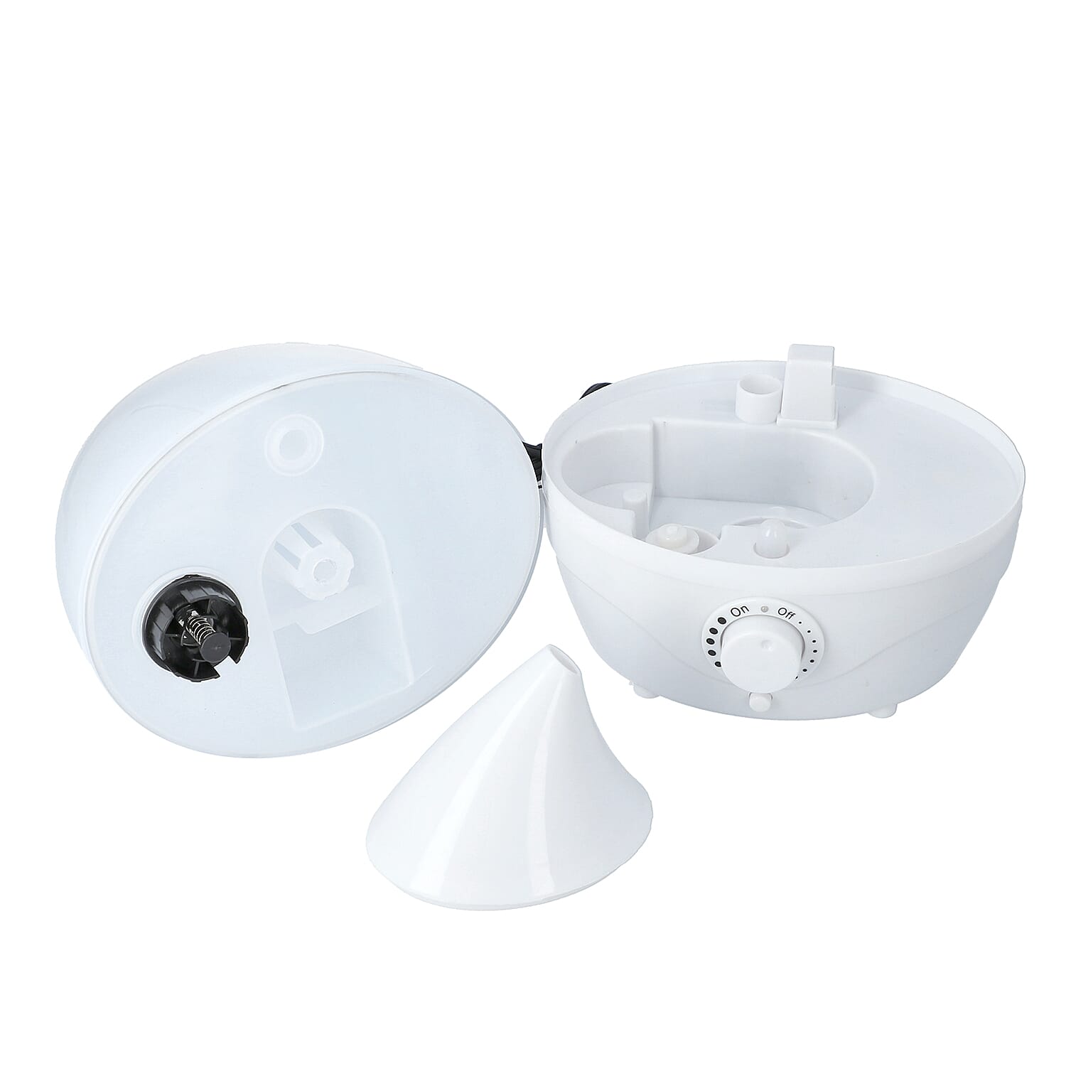 2-in-1 Aromatherapy Humidifier Diffuser With 10 Fragrance Oils (Size :21x21x31cm) - 1800ml Capacity - White and Purple