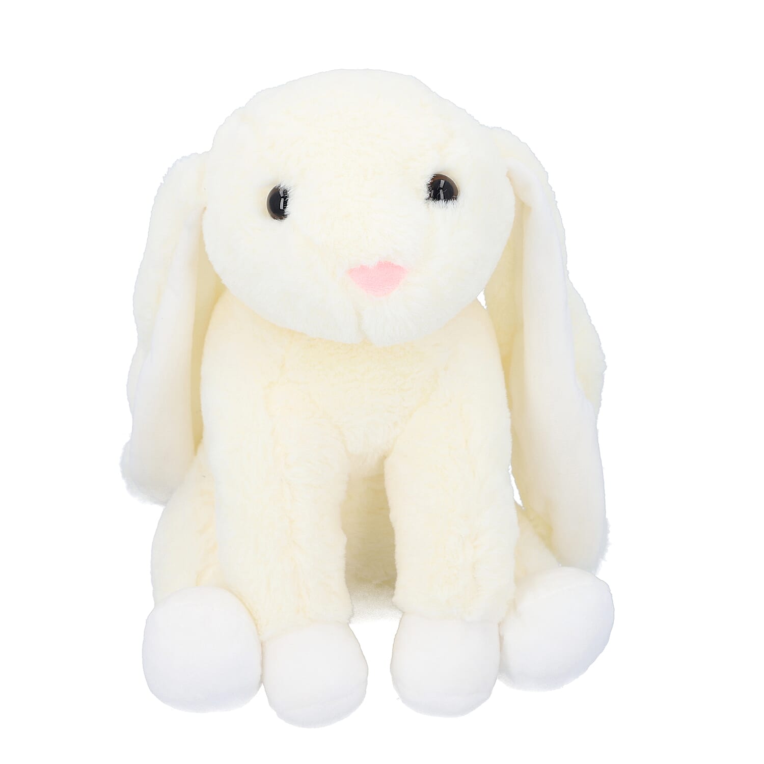 Rabbit Plush Toy (Size 30x28 Cm)- White