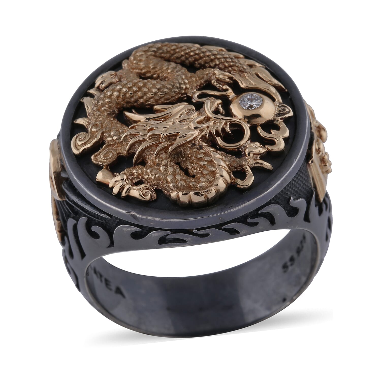 Diamond hot sale dragon ring