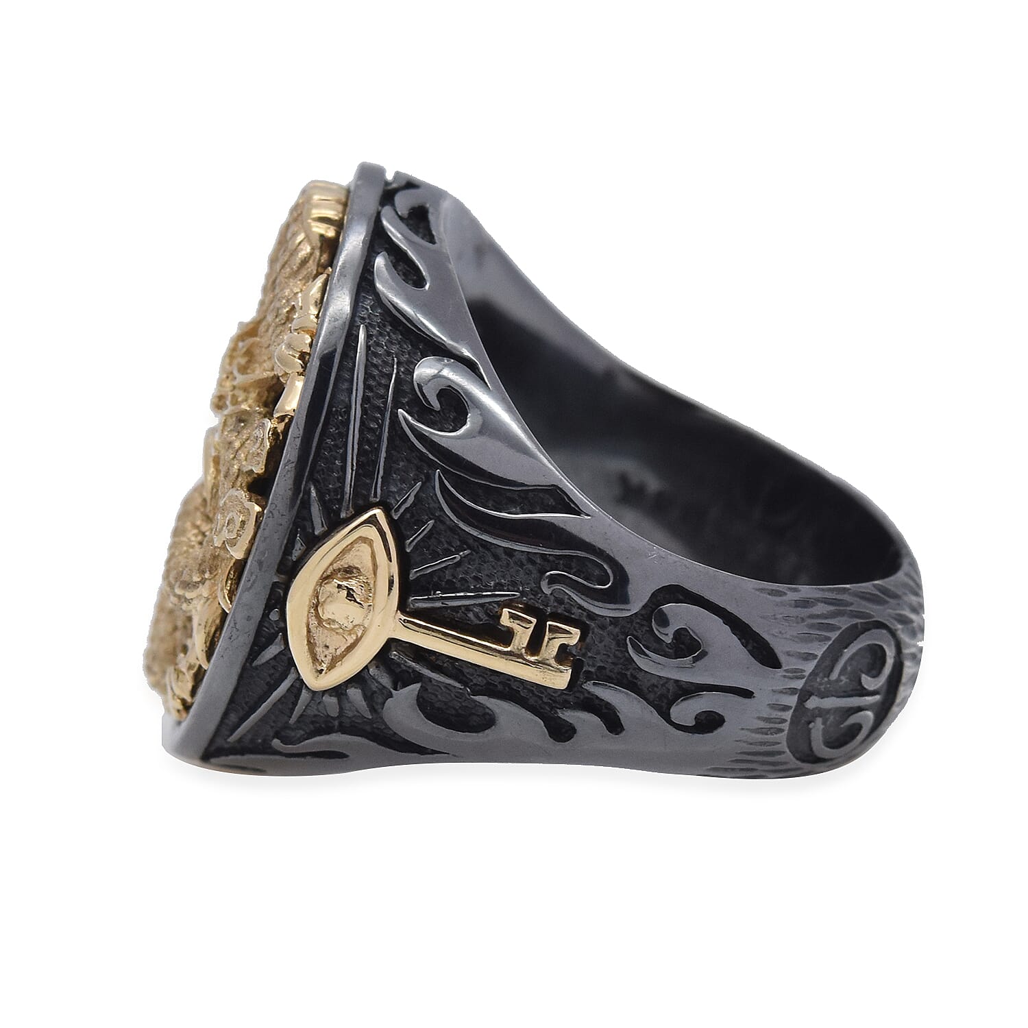 Galatea Capitan Ring Diamond 14KY Gold  & Sterling Silver Ring