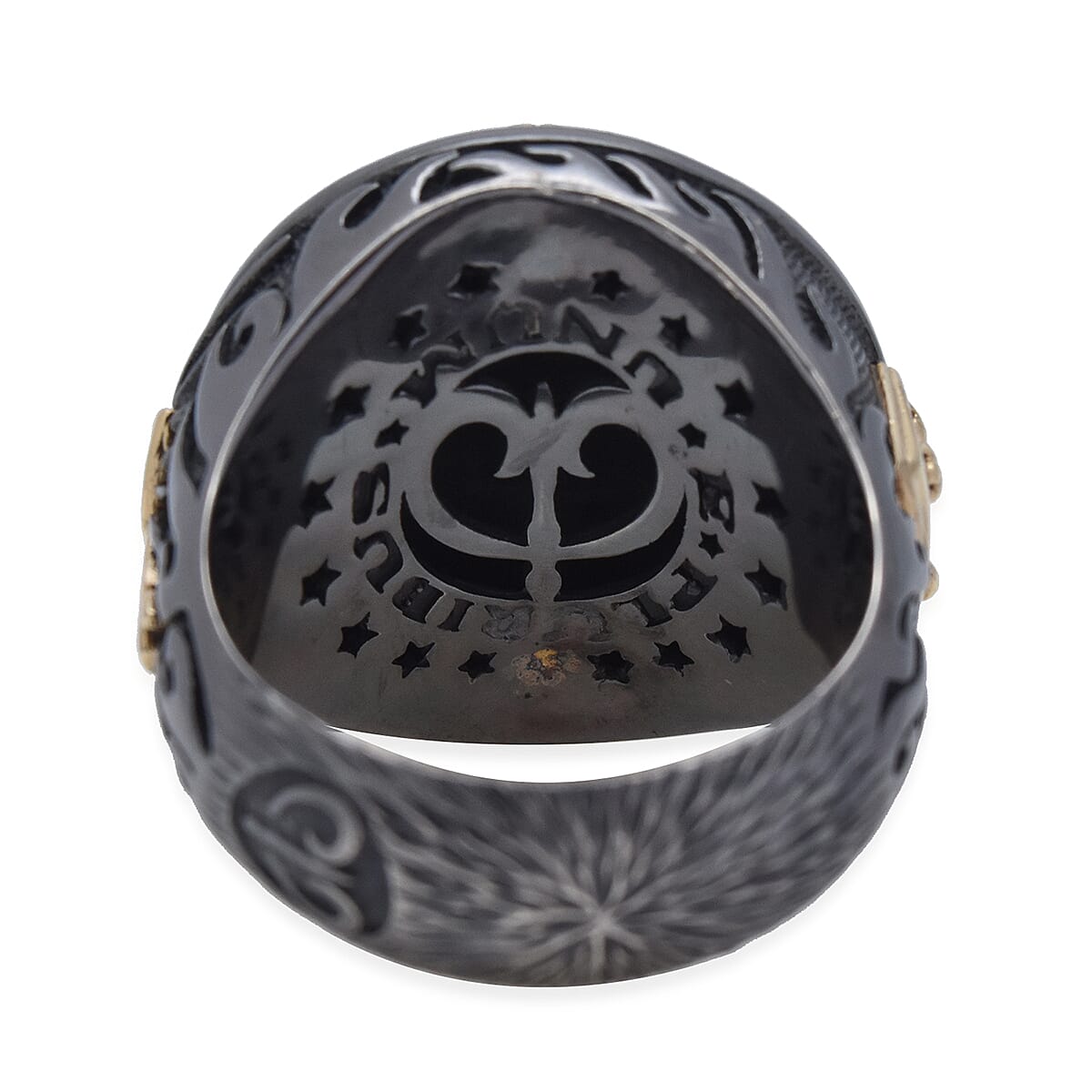 Galatea Capitan Ring Diamond 14KY Gold  & Sterling Silver Ring