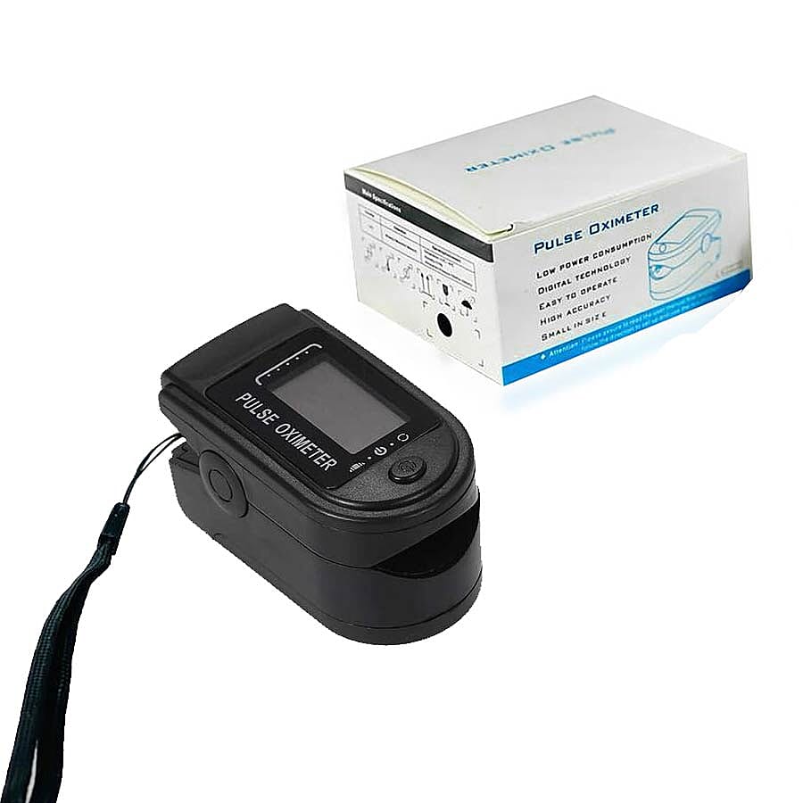 Pulse Oximeter, Oxygen Saturation Monitor (Requires 2 AAA Batteries - Not Included) - Black