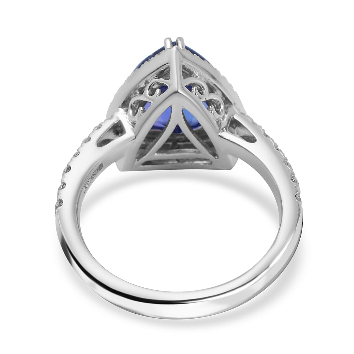 RHAPSODY 950 Platinum Tanzanite & Diamond (VS-E-F) Ring 5.47 Ct, Platinum Wt. 8.44 Gms