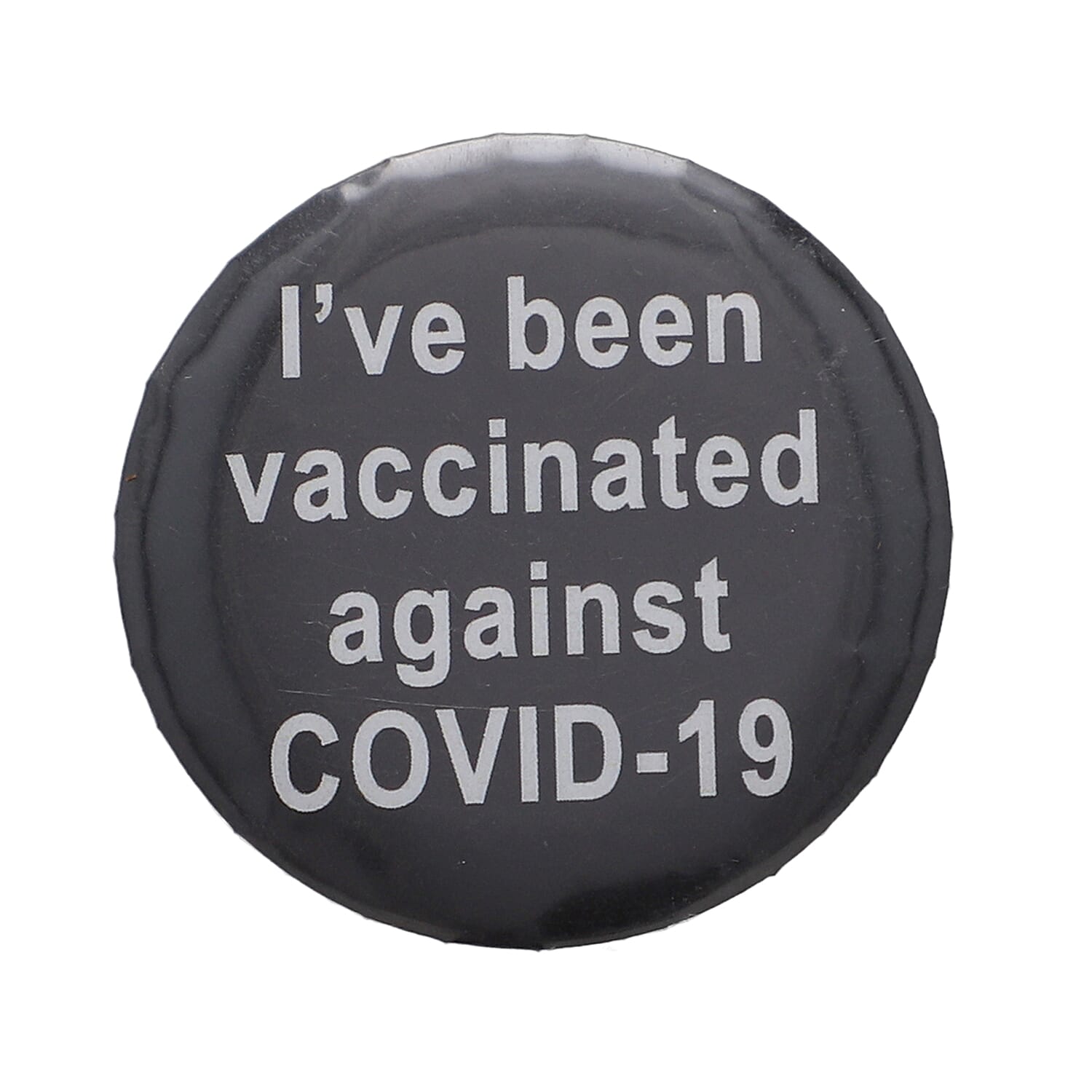 Vaccinated Badge in Black (Size- 4.5 CM)