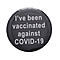 Vaccinated Badge in Black (Size- 4.5 CM)