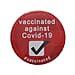 Vaccinated Badge in Red (Size- 4.5 CM)