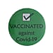Vaccinated Badge in Green (Size- 4.5 CM)