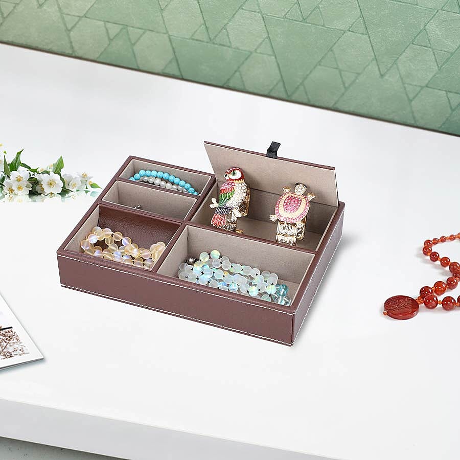 New Arrival- Accessories/Jewellery Organizer (Size 25.6x18.6x5cm) - Brown