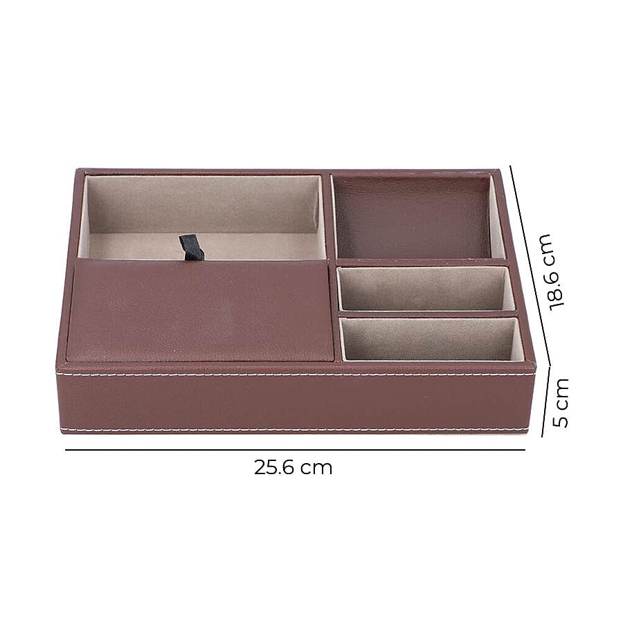 New Arrival- Accessories/Jewellery Organizer (Size 25.6x18.6x5cm) - Brown