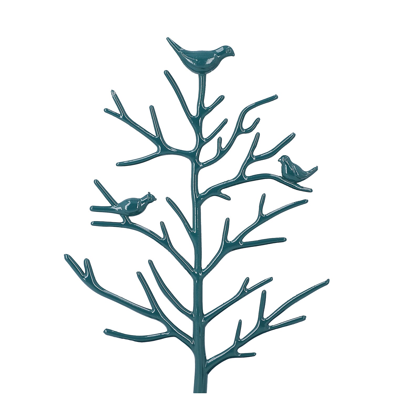 Antique Birds on Tree Stand Jewellery Holder Display in Bottle Green Colour