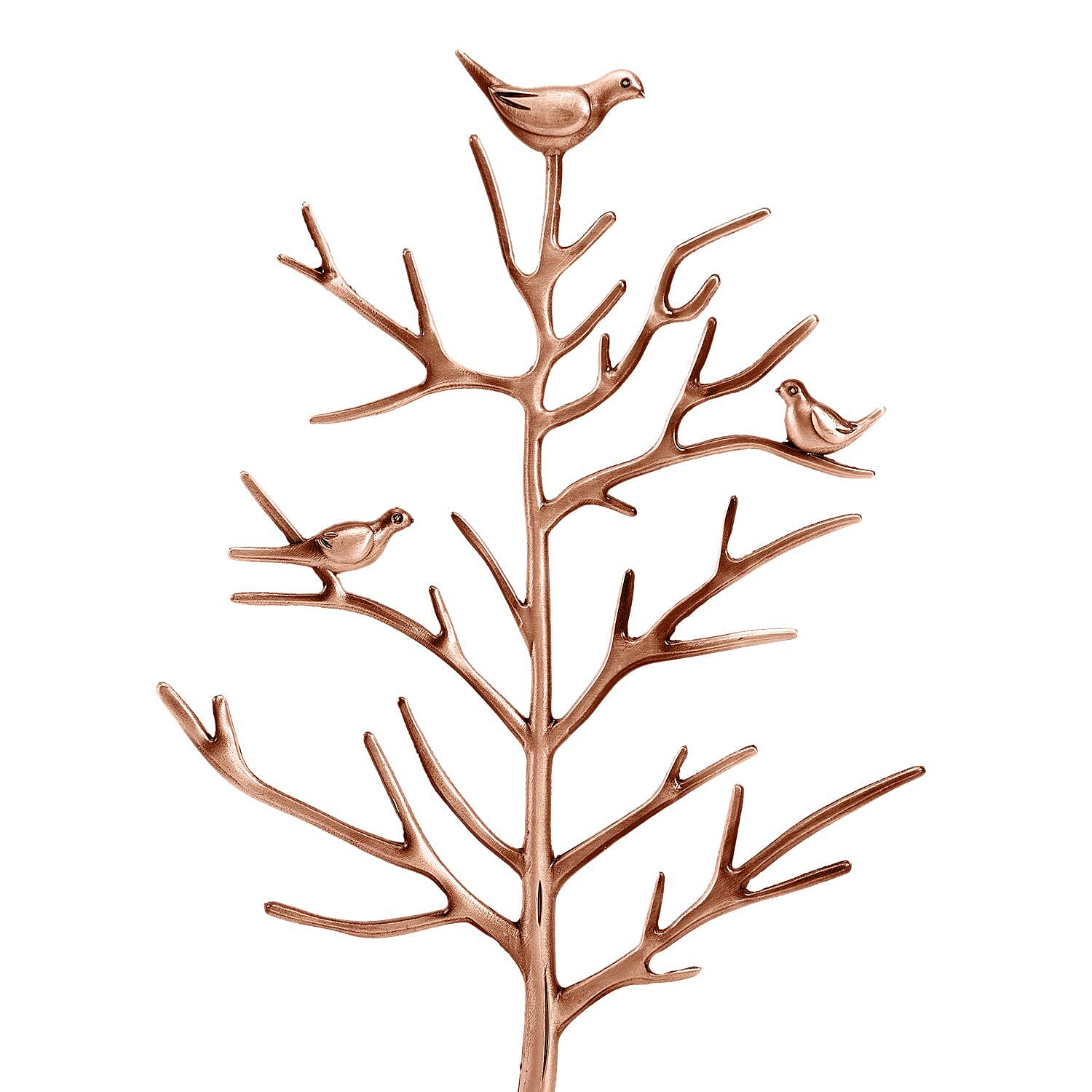 Vintage Style Antique Birds on Tree Jewellery Holder Stand (Size 30x15Cm) - Bronze