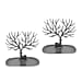 Set of 2 - Deer Tree Shaped Jewellery Display Organiser (Size 25x15x23cm) - Black