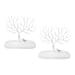 Set of 2 - Deer Tree Shaped Jewellery Display Organiser (Size 25x15x23cm) - Black