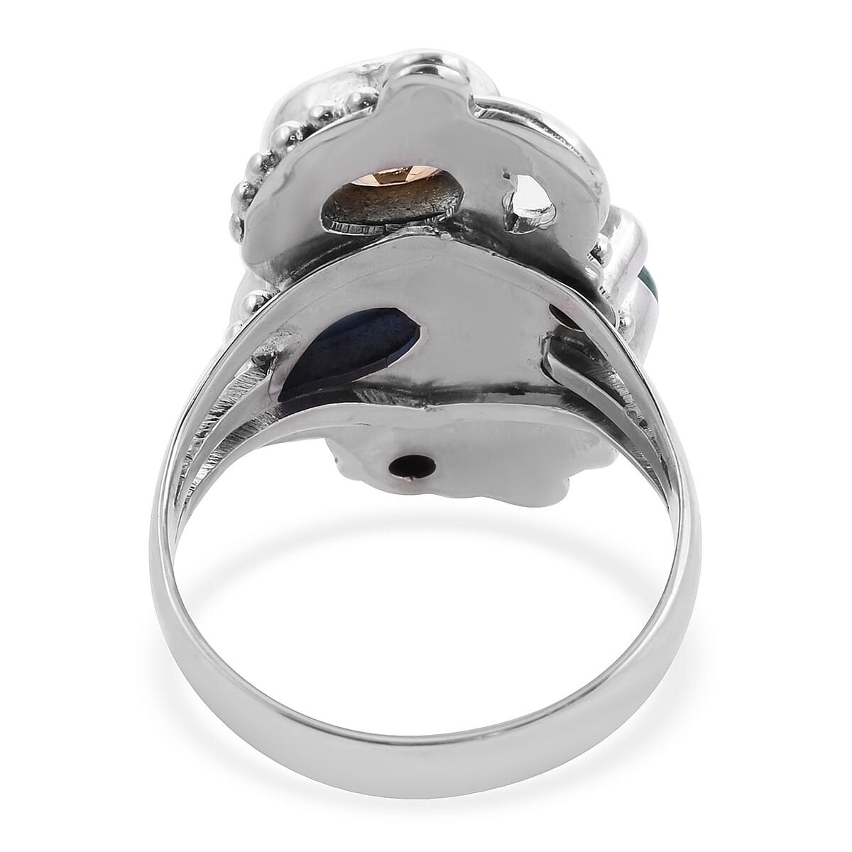 Sajen Silver Gem Vitality Collection - Kyanite, Citrine and Multi Gemstone Ring on Sterling Silver 5.58 Ct.