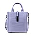 Sencillez Croc Embossed 100% Genuine Leather Convertible Bag in Blue 