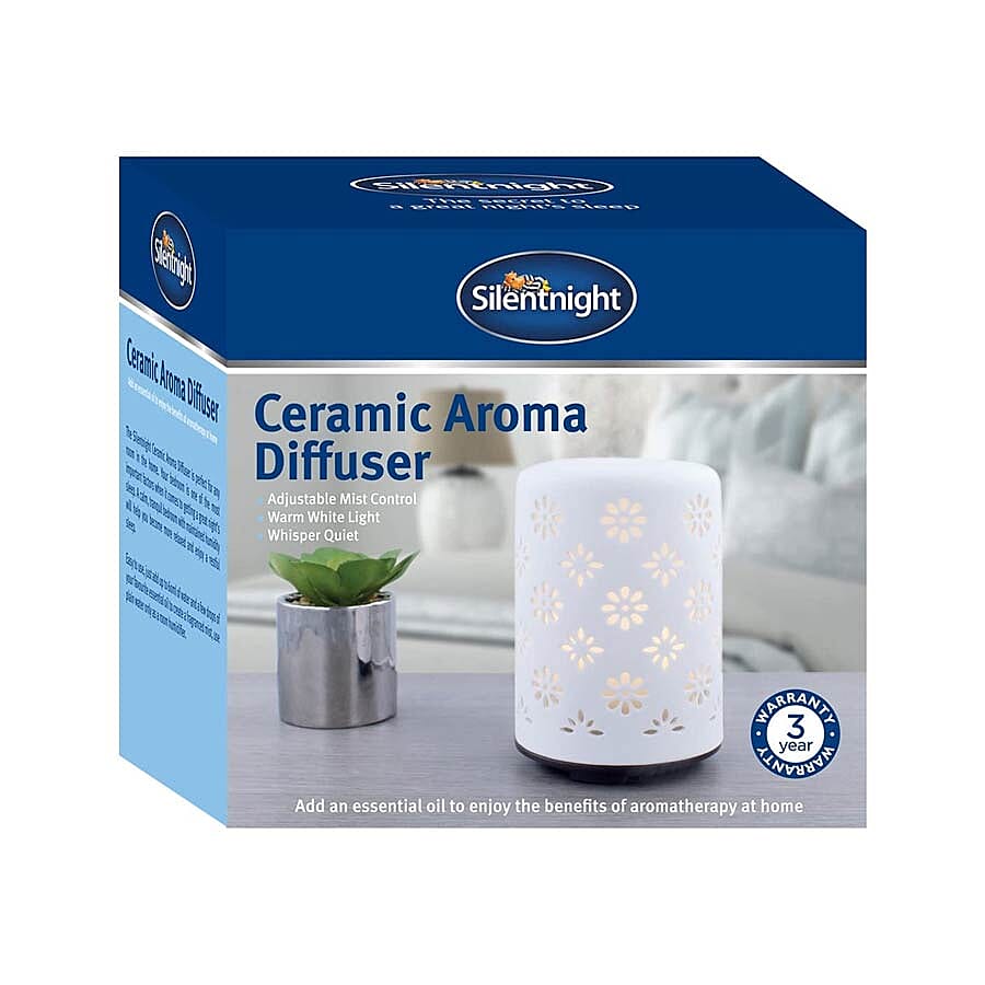 Silentnight Ceramic Aroma Diffuser (13x9cm) - White