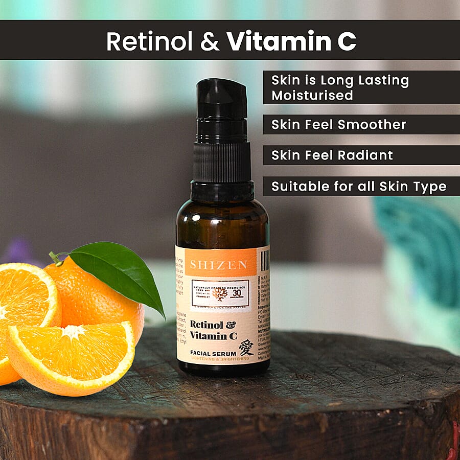 SHIZEN- Retinol & Vitamin C Facial Serum - 30ml