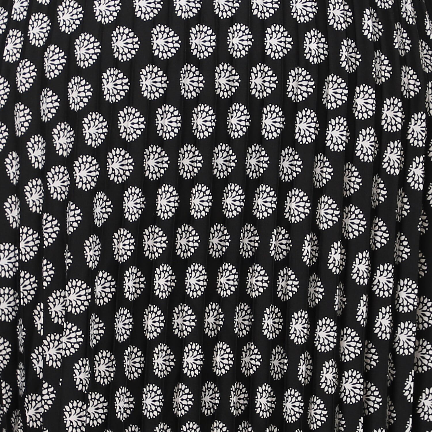 Black Pleated Midi Skirt with Elasticated Waist