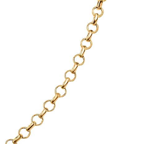 9K Yellow Gold Round Belcher Necklace (Size 22) with Spring Ring Clasp