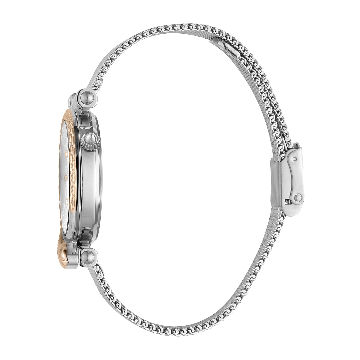 Just Cavalli Glam Chic Japanese Movement Ladies Watch in Rose Gold and Silver Tone