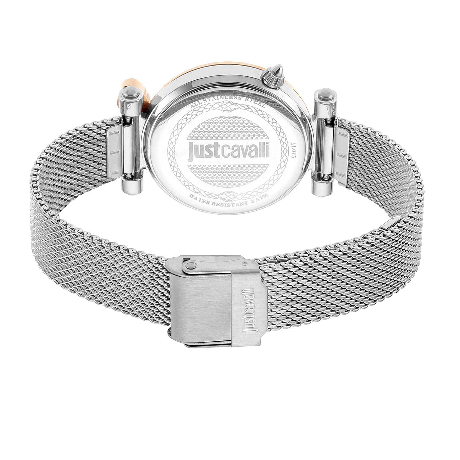 Just Cavalli Glam Chic Japanese Movement Ladies Watch in Rose Gold and Silver Tone