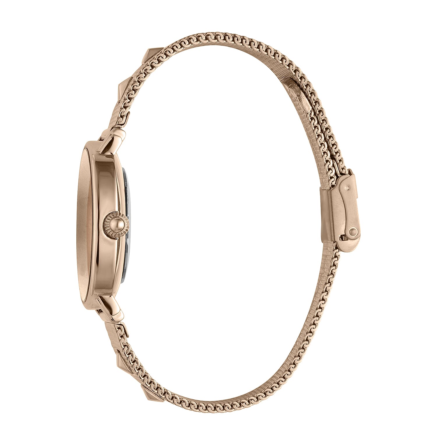 Just Cavalli Animalier Japanese Movement Ladies Watch with Bracelet (Size 7 with 1 inch Extender) in Rose Gold Tone