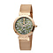 Just Cavalli Animalier Japanese Movement Ladies Bracelet Watch in Green Dial and Rose Gold Tone