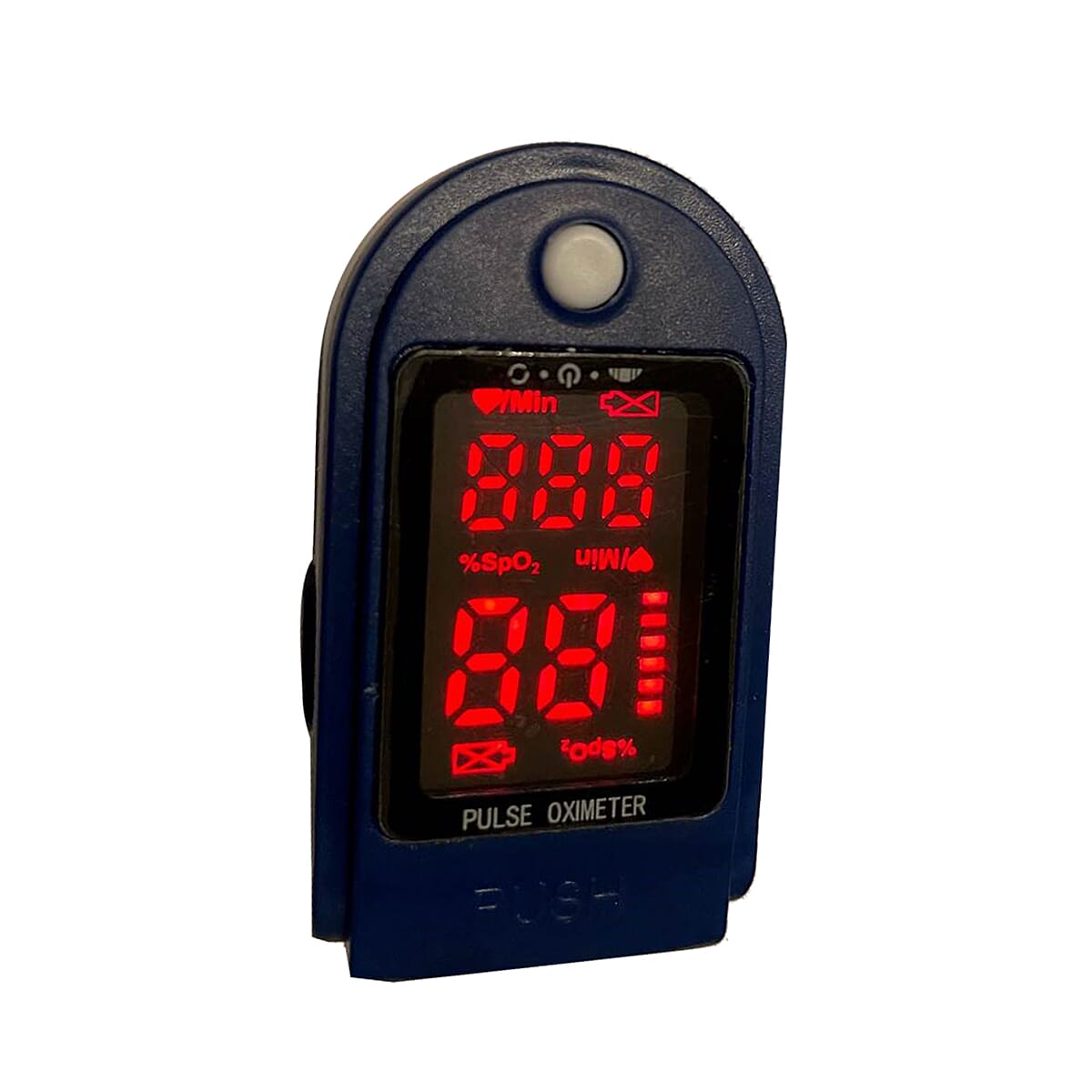 Pulse Oximeter, Oxygen Saturation Monitor (Requires 2 AAA Batteries - Not Included) - Blue