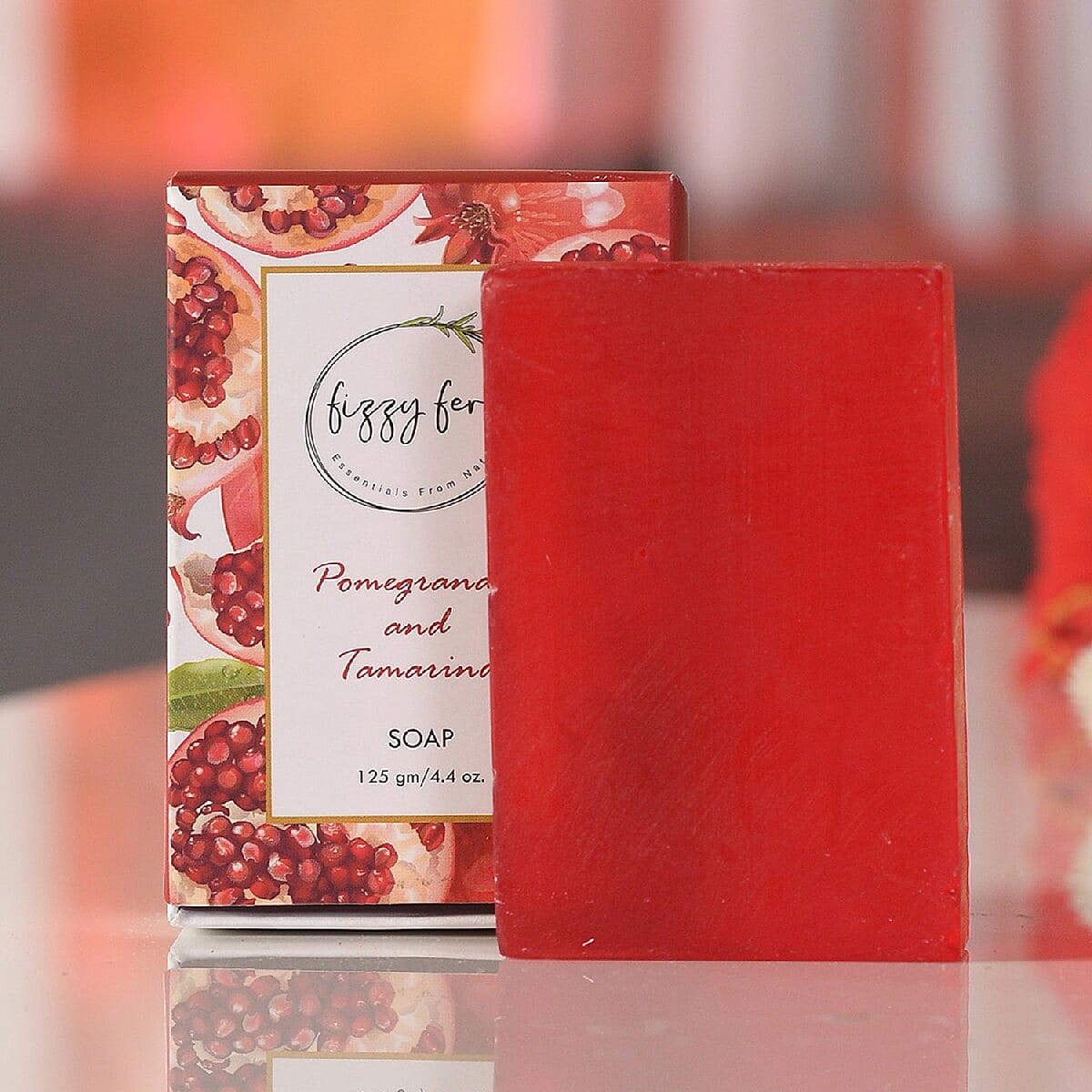 Handmade Soap- Pomegranate & Tamarind with Neem, Aloe Vera & Turmeric, 125Gm.