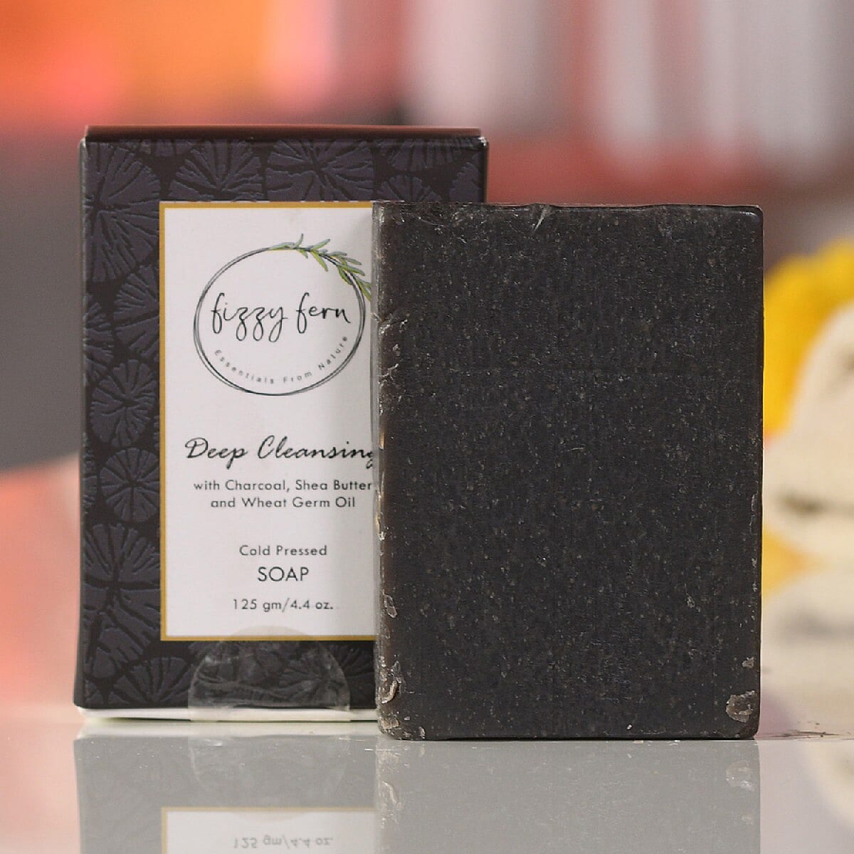 Deep Cleansing Soap with Charcoal, Shea Butter and Wheat Germ Oil - 125 Gms