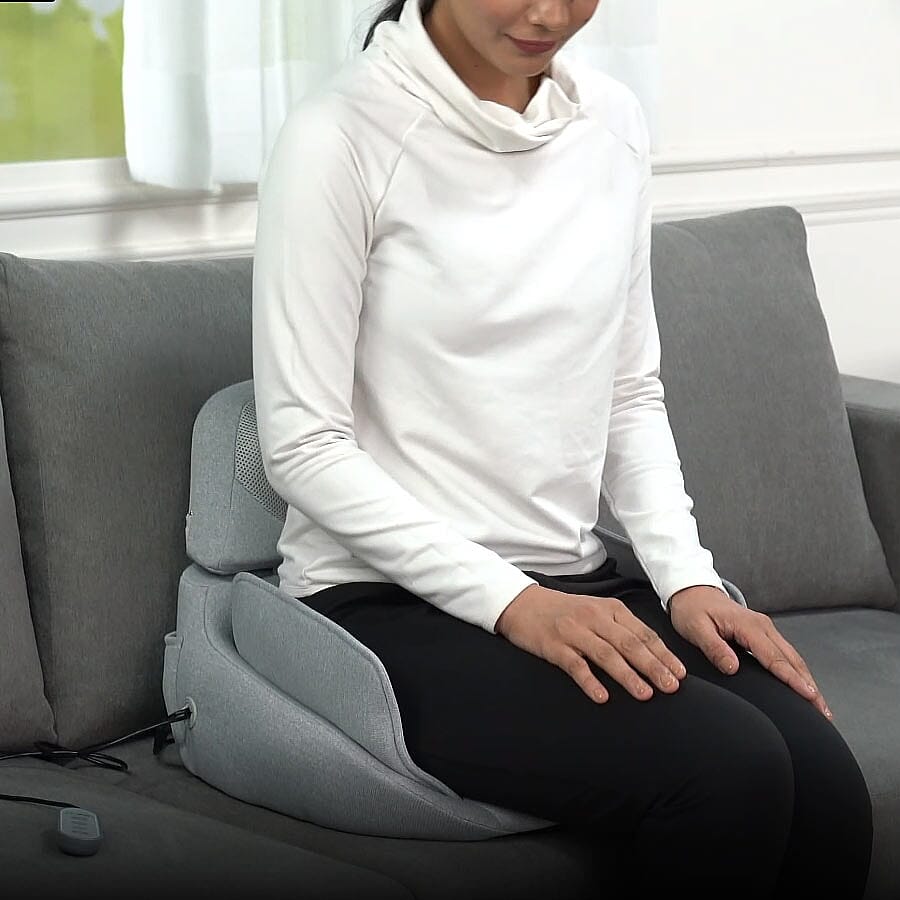 Light Grey Foldable Massage Chair with Remote Control