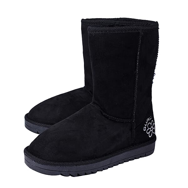 GURU Womens Winter Suede Fluffy Boots - 1611800436 - TJC