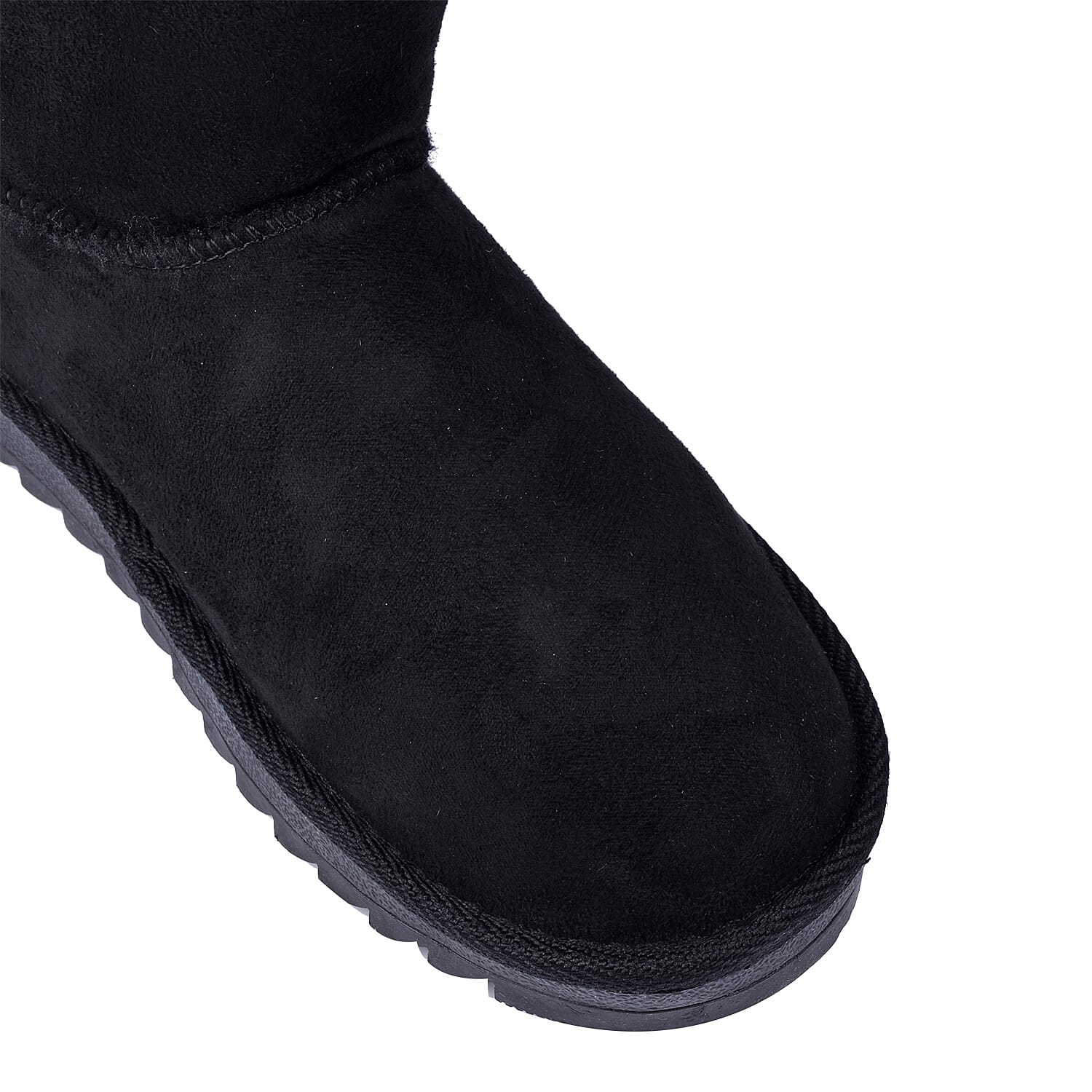 GURU Womens Winter Suede Fluffy Boots Blackze 3) - Black