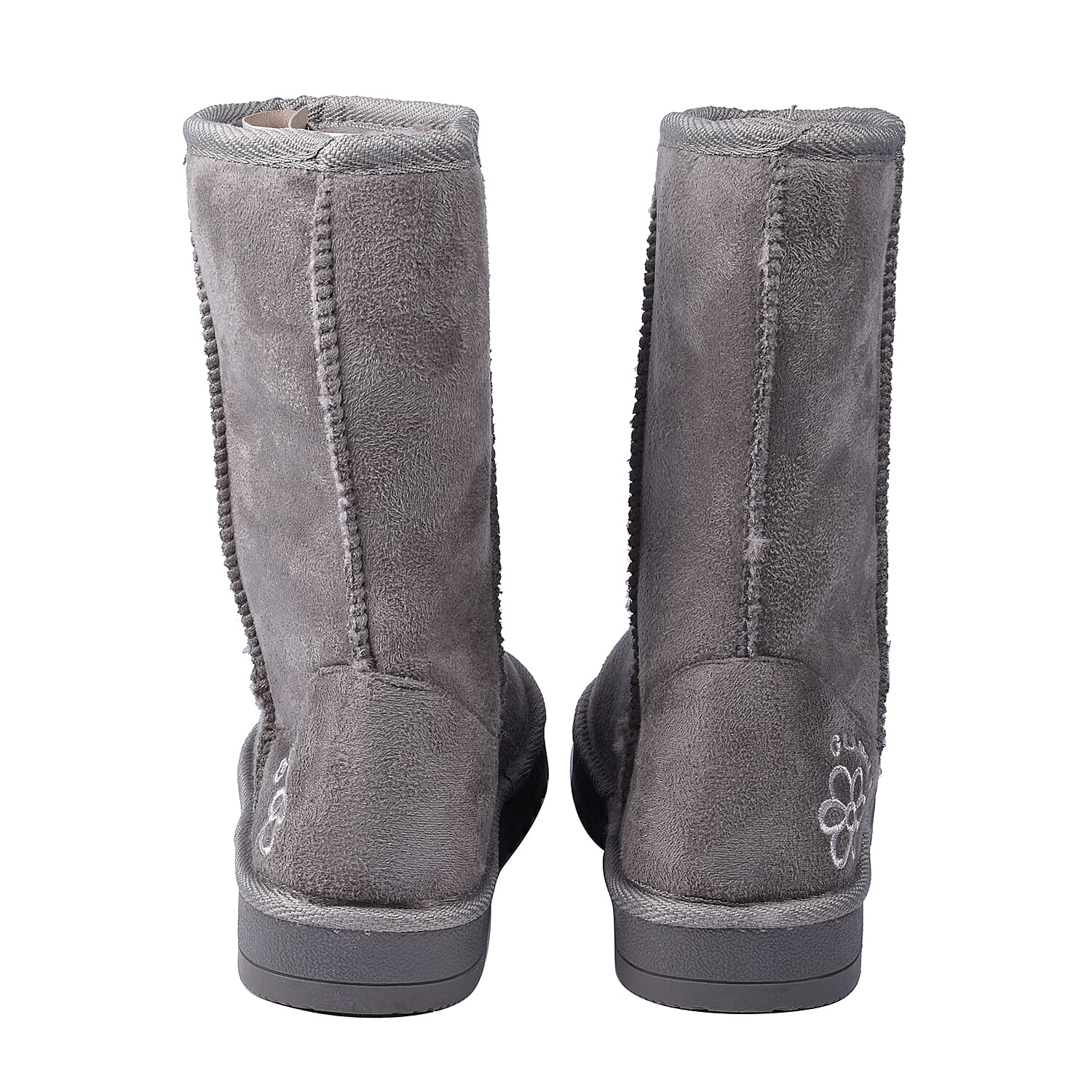 GURU Womens Winter Suede Fluffy Boots Blackze 3) - Black