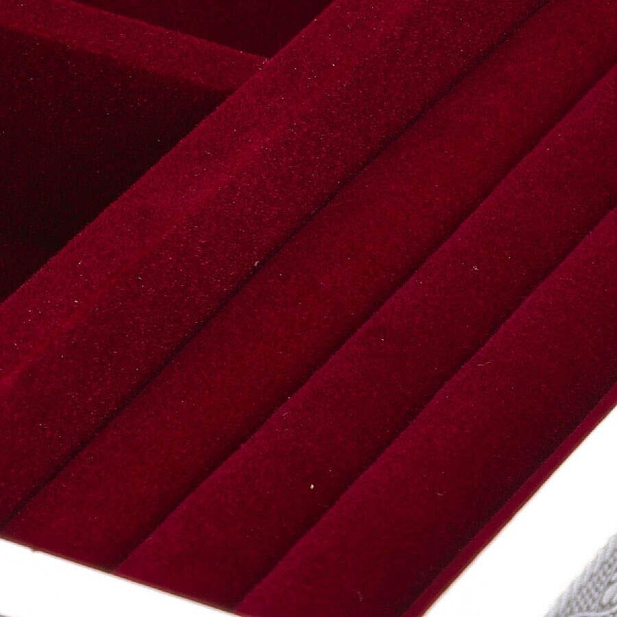 3D Embossed Collection Handcrafted Peacock Oxidised Jewellery Box (Size 23x17.7 Cm) with Red Velvet Interior