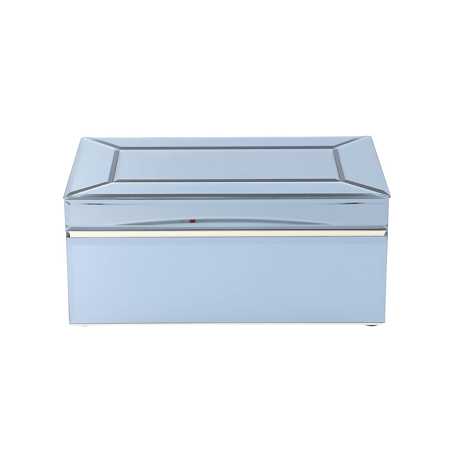 2-Tier Glass Mirrored Jewellery Box in Dark Grey