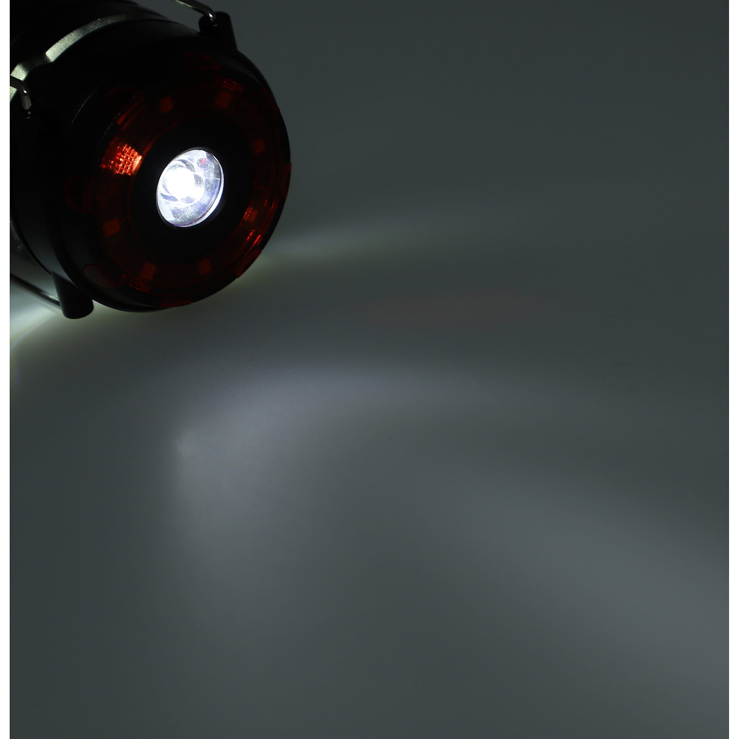 LED Lantern Lamp with Flashlight (3xAAA battery Not Included) (Size 6.8x6.8x10 Cm) - Black